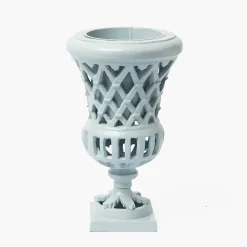 Small Adelaide Soft Blue Lattice Urn Vase