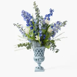 Small Adelaide Soft Blue Lattice Urn Vase