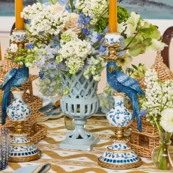 Small Adelaide Soft Blue Lattice Urn Vase