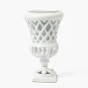 Small Adelaide White Lattice Urn Vase