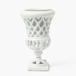 Small Adelaide White Lattice Urn Vase