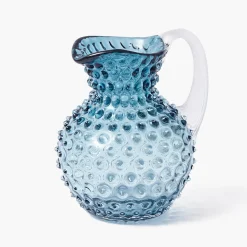 Small Blue Hobnail Jug