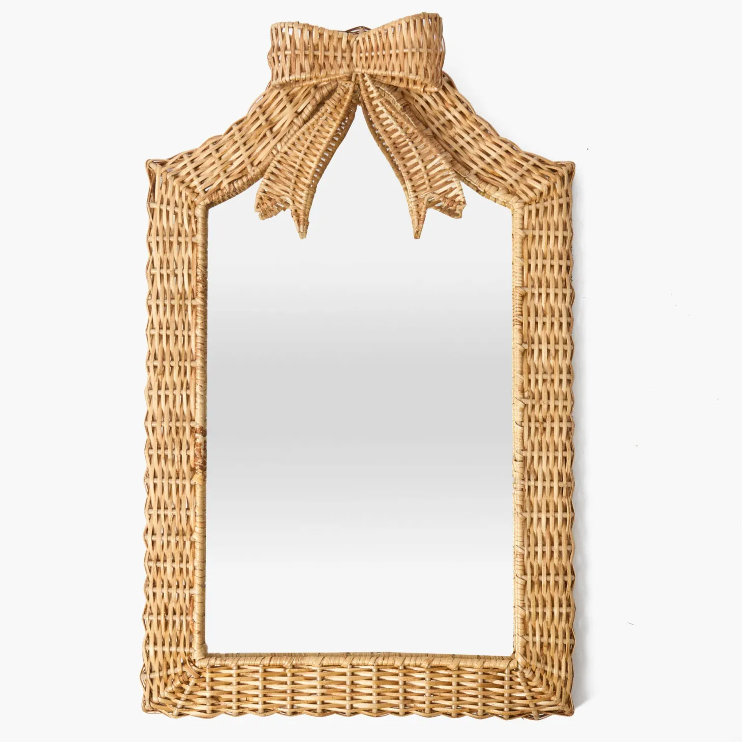 Small Celine Bow Rattan Mirror