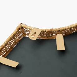 Small Celine Bow Rattan Mirror
