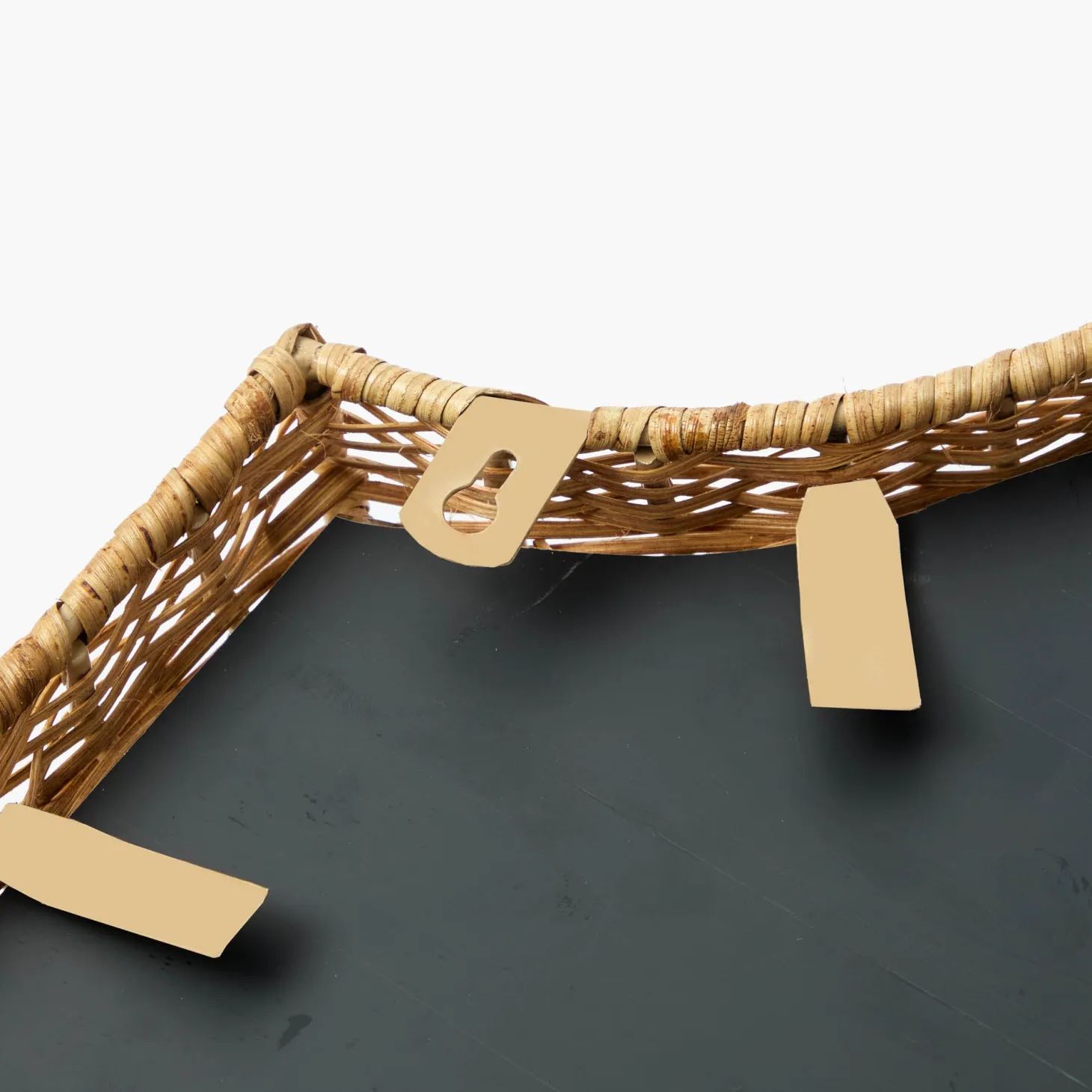 Small Celine Bow Rattan Mirror