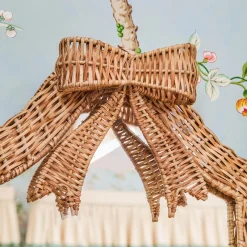 Small Celine Bow Rattan Mirror
