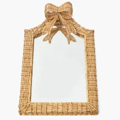 Small Celine Bow Rattan Mirror