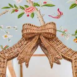Small Celine Bow Rattan Mirror