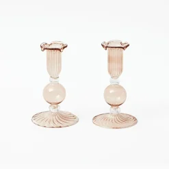 Small Eden Chestnut Candle Holder (Pair)