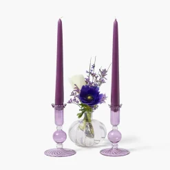 Small Eden Purple Candle Holder (Pair)