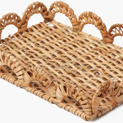 Small Elena Rattan Tray