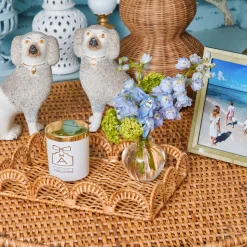 Small Elena Rattan Tray