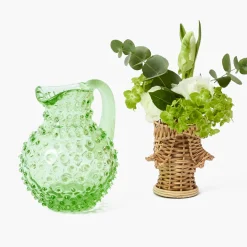 Small Emerald Hobnail Jug