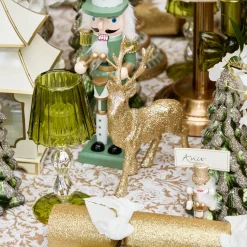 Small Gold Glitter Reindeer (Set of 4)