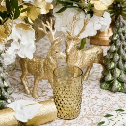 Small Gold Glitter Reindeer (Set of 4)