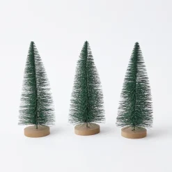 Small Green Christmas Trees (Set of 3)