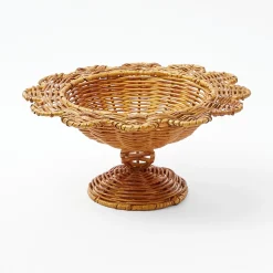 Small Luciana Rattan Scalloped Bowl