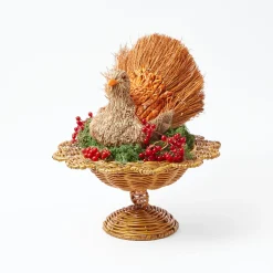 Small Luciana Rattan Scalloped Bowl
