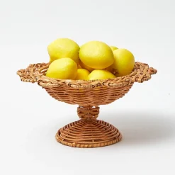 Small Luciana Rattan Scalloped Bowl