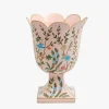 Small Pink Chinoiserie Tole Urn Vase