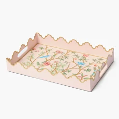 Small Pink Chinosierie Tole Tray