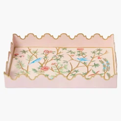 Small Pink Chinosierie Tole Tray