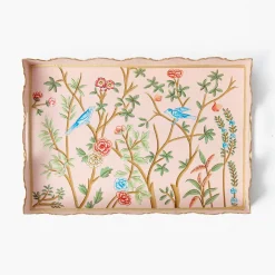 Small Pink Chinosierie Tole Tray