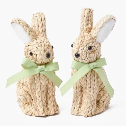 Small Raffia Rabbit (Pair)