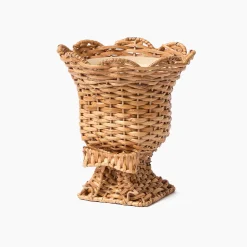 Small Rattan Bow Urn Vase