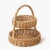 Small Rattan Two Tiered Stand