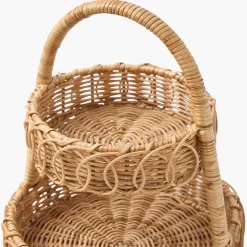 Small Rattan Two Tiered Stand