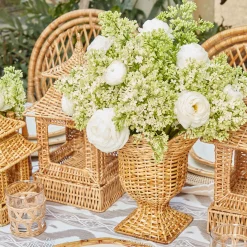 Small Rattan Urn Vase