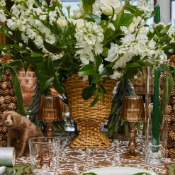 Small Rattan Urn Vase