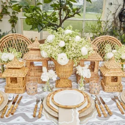 Small Rattan Urn Vase