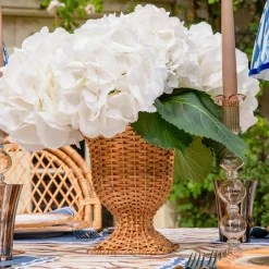 Small Rattan Urn Vase
