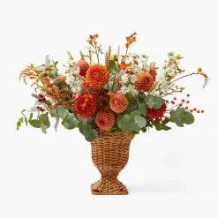 Small Rattan Urn Vase