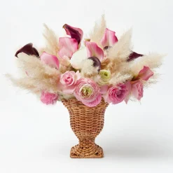 Small Rattan Urn Vase