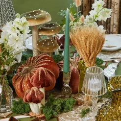 Small Wheat Sheaf with Green Velvet Bow (Pair)