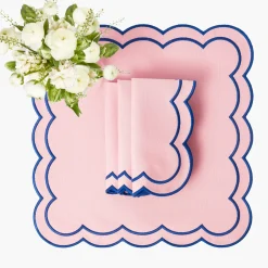 Sofia Pink Appliqué Napkins (Set of 4)