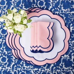 Sofia Pink Appliqué Placemats & Napkins (Set of 4)