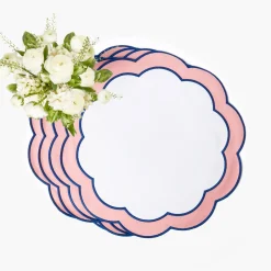 Sofia Pink Appliqué Placemats & Napkins (Set of 4)