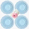 Soft Blue Lace Dinner & Starter Plates (Set of 8)