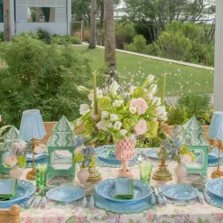 Soft Blue Lace Dinner & Starter Plates (Set of 8)