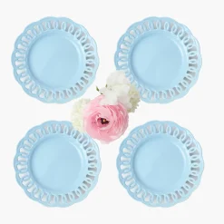 Soft Blue Lace Starter Plates (Set of 4)