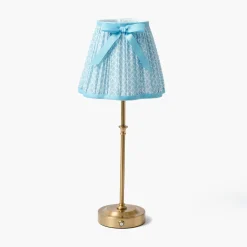 Soft Blue Lotus Bow Lampshade (18cm)