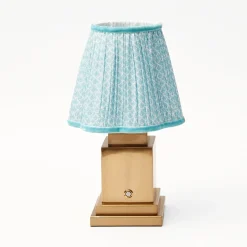 Soft Blue Lotus Lampshade (18cm)