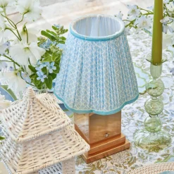 Soft Blue Lotus Lampshade (18cm)