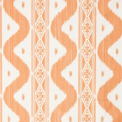 Soft Coral Ikat Stripe Fabric
