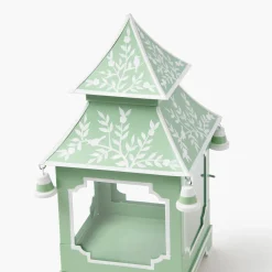 Soft Green Chinoiserie Pagoda Lantern