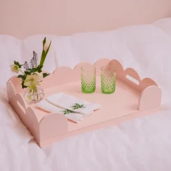 Soft Pink Lacquer Breakfast Tray